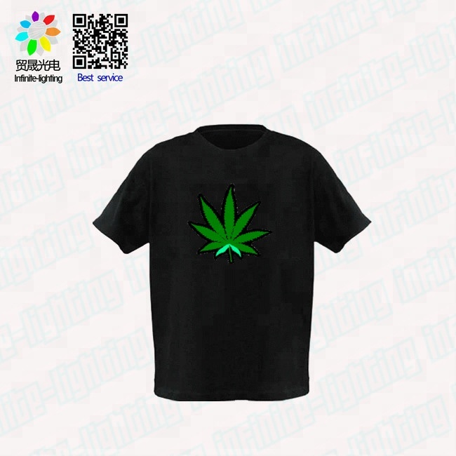 Самая популярная светодиодная Футболка с принтом el panel, женская футболка с логотипом oem