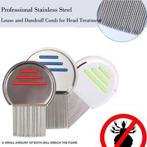 Peigne <span class=keywords><strong>anti</strong></span>-<span class=keywords><strong>puces</strong></span> en acier inoxydable à dents fines pour animaux de compagnie, aiguille métallique <span class=keywords><strong>anti</strong></span>-poux, démêloir pour chiens et chats - Product Image 5