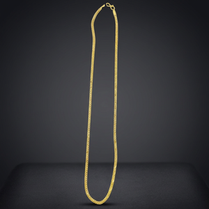 Wholesale 14K 18K 24K Micron Gold Plated Spiga Style Chain Necklaces, Luxury Chain, Fashion Chains Necklaces, Brass Gold Chain. - Product Image 4