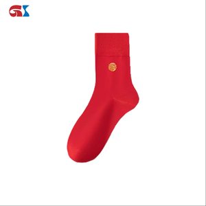 <span class=keywords><strong>Chaussettes</strong></span> mi-mollet brodées Big Red Combed pour couples, anniversaire de mariage, hommes et femmes, <span class=keywords><strong>chaussettes</strong></span> de bénédiction hautes - Product Image 6