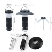 Lampe d'ambiance LED multifonctionnelle de style phare pour le camping, support triangulaire, longue durée de vie de la batterie, lampe de poche compacte d'urgence