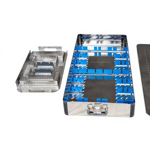 Plateau de Stérilisation Manuel en Acier Inoxydable pour Instruments Chirurgicaux Robotisés, Personnalisable pour Hôpitaux, 6 EndoWrist + 8 Trocars - Product Image 1