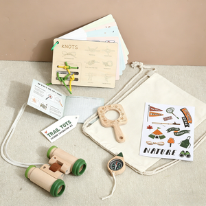 Kit d'exploration en plein air pour enfants, ensemble d'aventure en bois avec jumelles, boussole et planche à nouer pour <span class=keywords><strong>l</strong></span>'apprentissage des sciences et des technologies (STEM) - Product Image 5