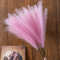 Usine En Gros Décoratif Pampas Herbe Artificielle 2-Fourchette Moelleux Pampas Fleur Faux Plumes Pour La Décoration De La Maison De Mariage