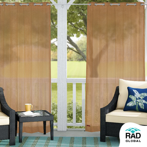 Beige Brown HDPE <b>Eyelet</b> Outdoor <b>Curtains</b> 150 GSM with Warm Natural Texture and Weather Resistant Comfort for Elegant Outdoor - Product Image 3