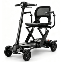 Scooter de mobilité pliable entièrement automatique de haute qualité à 4 roues, cadre en fibre de carbone, scooter de voyage en plein air pour personnes âgées