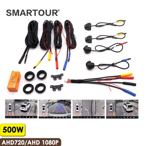 Smartour 500W 360 độ máy ảnh hỗ trợ AHD 720P / 1080P chim xem hệ thống phụ kiện phía trước/Bên/Phía sau xem cho xe <span class=keywords><strong>Android</strong></span> đài phát thanh - Product Image 1