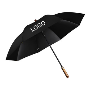 Parapluie <span class=keywords><strong>de</strong></span> golf Sombrillas imprimé sur mesure avec manche en bois et cadre en fibre <span class=keywords><strong>Bâton</strong></span> droit coupe-vent pour les voyages et la <span class=keywords><strong>pluie</strong></span> - Product Image 2