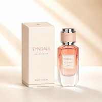 Flacon de parfum haut de gamme en verre transparent facetté 30ml 50ml pour femmes avec logo personnalisé et emballage cadeau