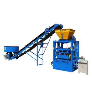 QT4-24 profitable business opportunities semi automatic hollow cement block making machine machinery for small industries