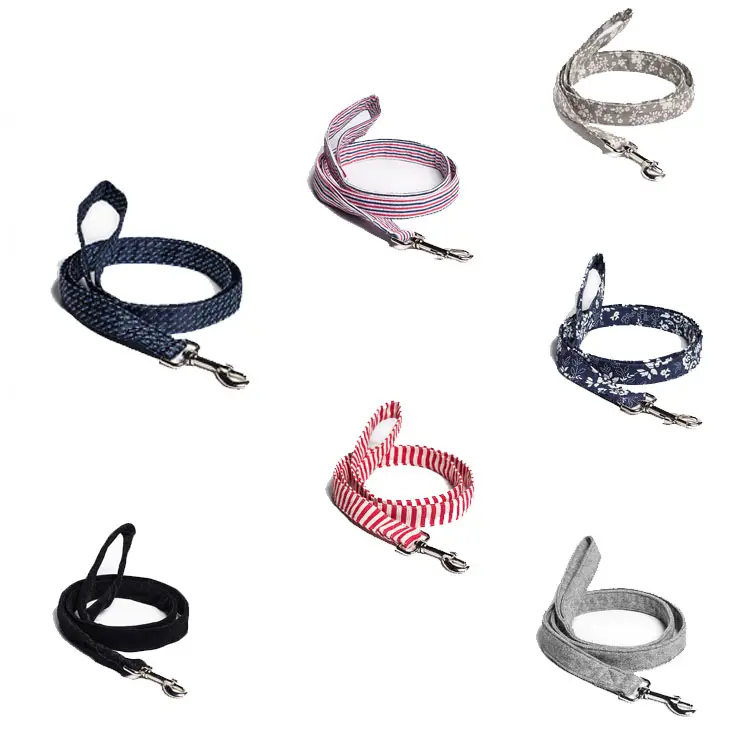 Correa led de algodón para perro, accesorios para mascotas, gancho resistente, multicolor