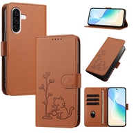 Étui portefeuille en cuir motif arbre à chat pour Samsung Galaxy S26 Edge S25 Plus Ultra S24 FE A06 A16 A26 A36 A56 A07 A17 A27 A35 A57