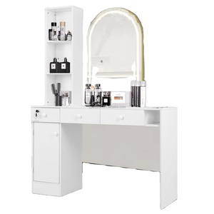 Salon gương trạm tạo kiểu kệ trạm làm đẹp tóc Spa thiết bị Salon cắt tóc trạm có 3 ngăn kéo, 1 tủ - Product Image 1