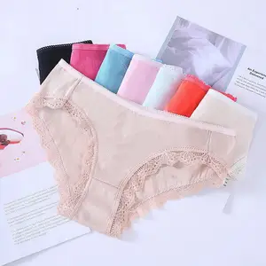 Celana dalam wanita Model SST003 0.2 dolar ukuran gratis stok tersedia pakaian dalam Thong kustom gambar wanita dengan bahan transparan