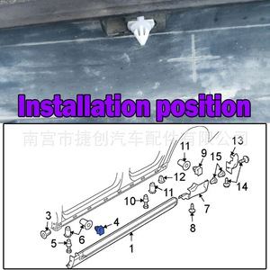 Clip de Plástico 3C0853585 para Volkswagen, Fijador de Panel de Puerta, Moldura de Arco de Rueda, 18mm 15mm 21.4mm 13mm 10mm - Product Image 4