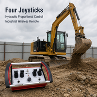 Mini-excavatrice sur chenilles 305.5 avec godet de 0,22 m³ et télécommande sans fil industrielle pour travaux d'aménagement paysager