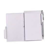 Cahier de minutes de réunion de poche en métal avec stylo à bille papier rechargeable Mini petit porte-bloc-notes en aluminium