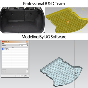 แผ่นรองท้ายรถยนต์ TPE 3 มิติ กันน้ำ สำหรับทุกสภาพอากาศ สำหรับรถยนต์ฮุนได ทูซอน ปี <span class=keywords><strong>2022</strong></span> แผ่นรองพื้นรถยนต์ - Product Image 2