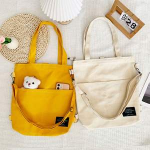 Eco-Friendly Canvas Cotton Tote Shopping <b>Bag</b> with Zipper Customized Logo Handle Recyclable and Durable-Wholesale - Product Image 3