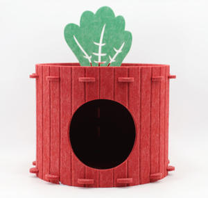 Maison pour animaux en feutre en forme de carotte, matériau solide, grand nid pour chat, tunnel, maison pour chat, grotte, maison pour chat semi-fermée - Product Image 1