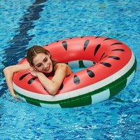 En Stock PVC gonflable pastèque anneau de bain épaissi adulte et enfant Applicable Portable écologique pour les Sports nautiques en gros