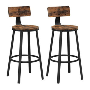 Ensemble table et chaises de bar industrielles en gros, hauteur comptoir, avec structure métallique et pieds réglables, pour la maison et la restauration - Product Image 3