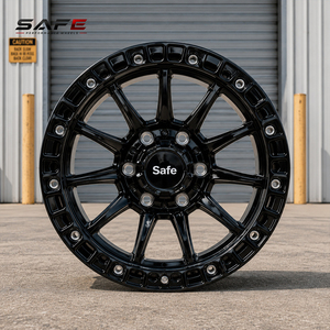Jantes en alliage <span class=keywords><strong>4x4</strong></span> tout-terrain de haute qualité 16 17 18 pouces 6x139.7 noir mat à déport profond concave pour Toyota Hilux - Product Image 3