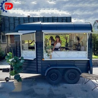 YD chine Vintage camion de crème glacée chariots de nourriture rue café camion Hot Dog Stand cheval remorque remorque de nourriture avec entièrement équipé