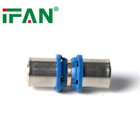 Raccords de tuyauterie PEX IFAN de haute qualité, bleus, 16-32 mm, tous types de raccords PEX, raccords à sertir en laiton PEX