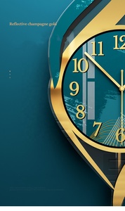 Horloge murale décorative de style nordique moderne, luxe <span class=keywords><strong>l</strong></span>éger et fantaisie, pour salon - Product Image 5