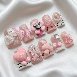 <span class=keywords><strong>Uñas</strong></span> Postizas Surtidas al por Mayor, Forma <span class=keywords><strong>de</strong></span> Pico <span class=keywords><strong>de</strong></span> Pato <span class=keywords><strong>de</strong></span> Lujo para Fiestas, <span class=keywords><strong>Uñas</strong></span> Postizas Hechas a Mano en 3D, Gran Venta - Product Image 3