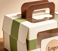 Boîtes à gâteaux pour friandises de mariage, boîte en papier biodégradable de qualité alimentaire avec poignée et fenêtre pour événements de mariage