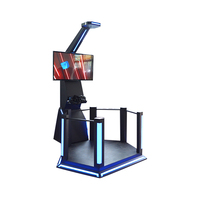 Plateforme de simulation VR 9D pour usage commercial en parc d'attractions, plateforme de marche debout en métal et plastique, simulateur HTC Vive