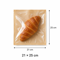 Sacs à pain en papier kraft imprimés en héliogravure, résistants à l'humidité, jetables, pour emballage alimentaire, pour toasts et beignets, vente en gros