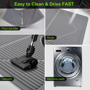 Tapis de <span class=keywords><strong>chat</strong></span> antidérapant de qualité supérieure avec <span class=keywords><strong>lettre</strong></span> en silicone de nettoyage avant sans puanteur Boîte de toilette Lettres de suivi du sol à imprimé animal pour l'été - Product Image 6