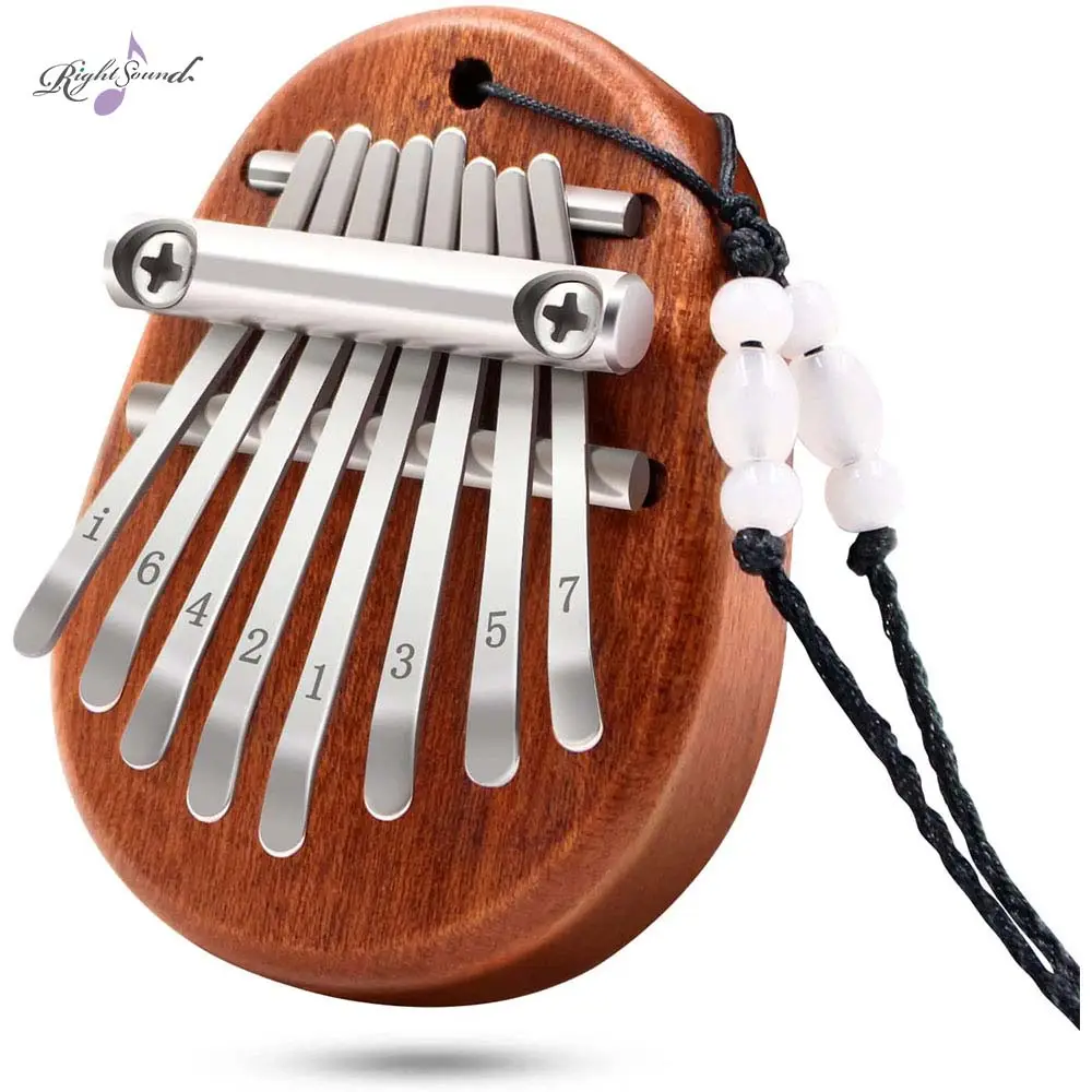 Kalimba Mini Thumb Piano 8 Keys Marimbas Portable Wooden Finger Marimbas with Lanyard Special Gifts for Kids and Adults Beginner