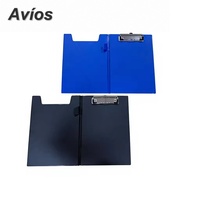 Portapapeles A5 de PVC con Clip Metálico, Plegable, para Presentaciones, Negocios, Escritura, Suministros de Oficina, Portapapeles de Doble Cara