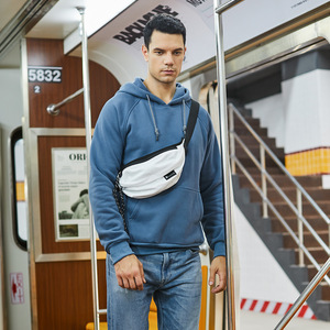 HG887H Sweatshirts unisexe pour hommes de haute qualité Streetwear Pull Vente en gros Personnalisé Polaire Broderie Logo Blanc Hommes Hoodies - Product Image 3