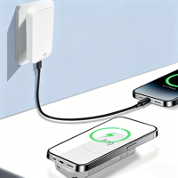Pengisi Daya Cepat Magnetik GaN 3-in-1 65W PD 3.0 Tipe-C Pengisi Daya Nirkabel Pengisi Daya Dinding Power Bank Kabel USB-C OEM Pengisi Daya Ponsel