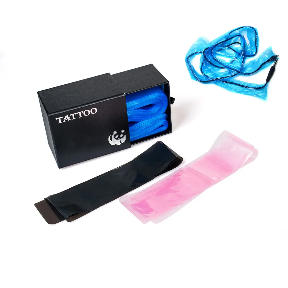 Le cordon jetable bleu/rouge/noir d'agrafe de tatouage de sécurité d'OEM couvre des douilles pour des accessoires de machine de tatouage d'art corporel