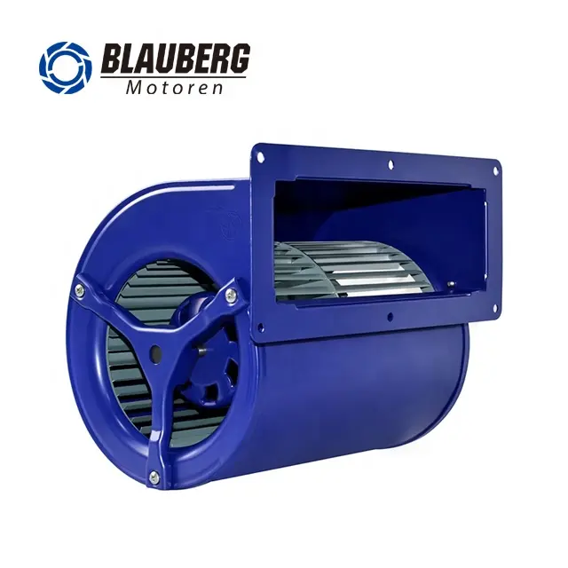 Blauberg Galvanized Sheet Manufacturer 500 Cfm Double Inlet Air Purifier Exhaust Centrifugal Blower Fan 220v For FFU AHU