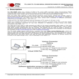 สายแปลง Ttl-232-3v3-2mm 1.8เมตรสายไฟเบอร์ FTDI 3.3V 5V TL <span class=keywords><strong>UART</strong></span> 3.3V - Product Image 5