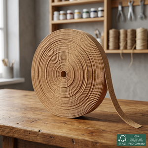 Cordón de Corcho Plano de 10 mm, Natural Superior - Product Image 2