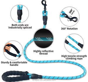 Новое поступление, популярный поводок для собак длиной 150 см, светоотражающий длинный поводок для прогулок с питомцами, поводок для собак - Product Image 5
