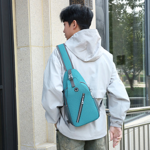 Bolsa de Hombro Deportiva Casual Multifuncional Ligera y Moderna con Cierre USB, Bolsas de Pecho Impermeables para Hombre - Product Image 6