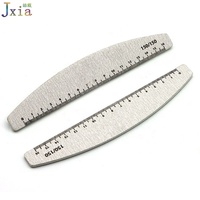 Vente chaude manucure pédicure ponçage Limas outil couleur marron corée qualité demi-lune lime à ongles pour ongles pointe