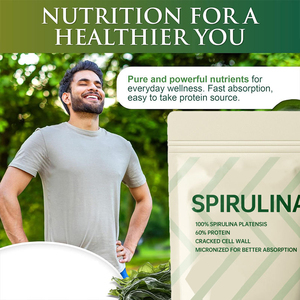 Tabletas de Espirulina 100% Orgánica Sin Azúcar de Marca Privada OEM en Bolsa con 9 Aminoácidos <span class=keywords><strong>Esenciales</strong></span> y Proteínas - Product Image 4