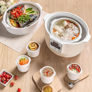 Tonze Elektrische Saucepot 4L Multi Bone Soep Fornuis Programmeerbare Glazen Deksel Slowcooker Met Stoomboot - Product Image 3