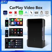 Woobox kotak Media AI Carplay nirkabel, GT2 2 + 16GB dengan Android Auto Smart YouTube & Apple Video Streaming Dongle
