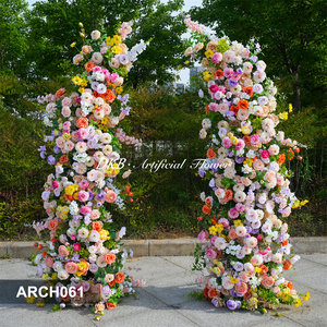 Wholesale Elegant Realistic Artificial Floral arch Silk Rose Wedding Arch Backdrop for Wedding Ceremonies - Product Image 2